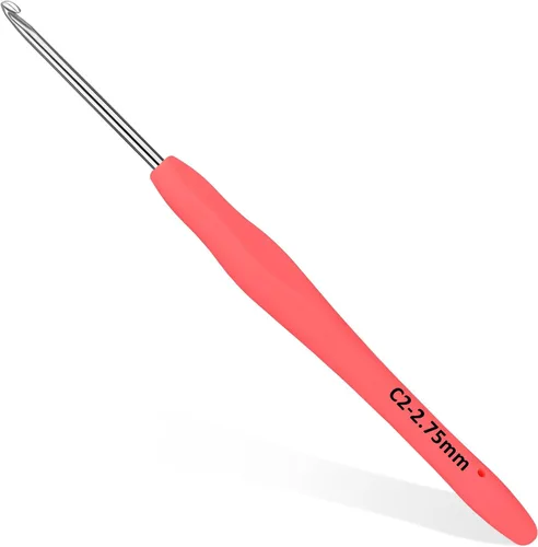 Vista 17 de SHWAKK Gancho de ganchillo pequeño, gancho ergonómico de encaje de 0.020 in, agujas de ganchillo pequeñas para manos artríticas, agujas de tejer