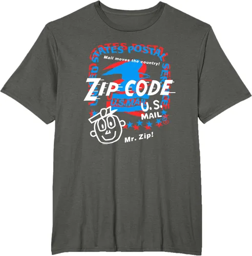 Vista 4 de USPS Camiseta con collage Mr. Zip, Negro, S