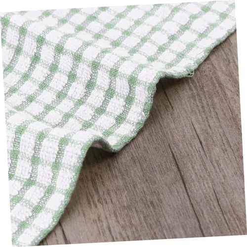 Vista 9 de Toallas de cocina de algodón para platos de trapo, toalla de cocina absorbente de tela de té, color verde