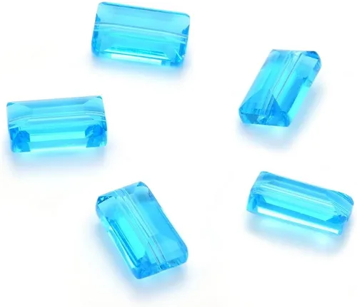 Vista 10 de 25 piezas Adabele cuentas austriacas de cristal facetado de 14 mm, rectangulares sueltas, amatista, compatibles con cristales Swarovski Preciosa