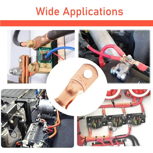 Vista 5 de 25 piezas de terminales de anillo de 1/0 AWG-1/2 (M12), terminales de anillo, conectores de terminal, terminales de cable resistentes, terminales