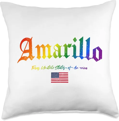 Vista 4 de Amarillo Gothic Design Lgbtqai+ rainbow Version Throw Pillow