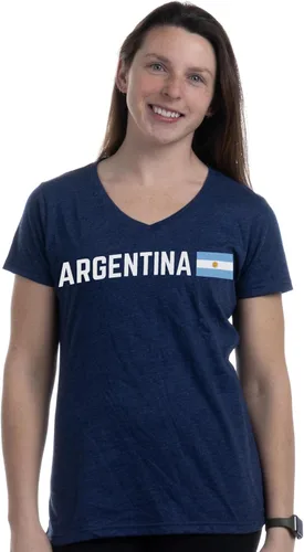 Vista 2 de Nations of the World - Camiseta con cuello en V para mujer