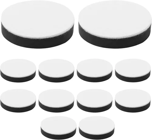Vista 18 de Bonsicoky Elevadores de cama autoadhesivos para muebles, color negro, 4 piezas, redondos, 1/2" de alto Elevadores de mesa redondos, añade 1/2