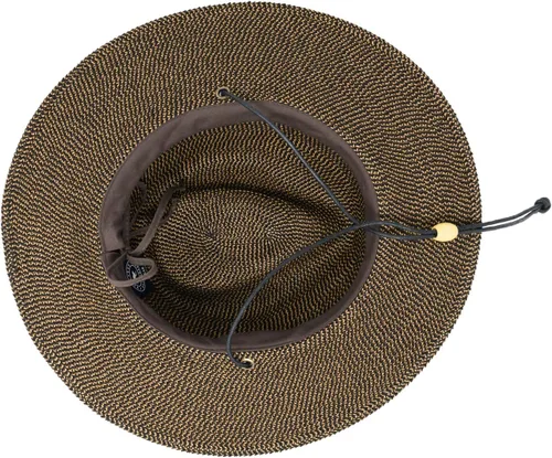 Vista 4 de Wallaroo Hat Company Logan Fedora para hombre - Protección solar UPF 50+, ala ancha, plegable, correa de barbilla y tamaño ajustable