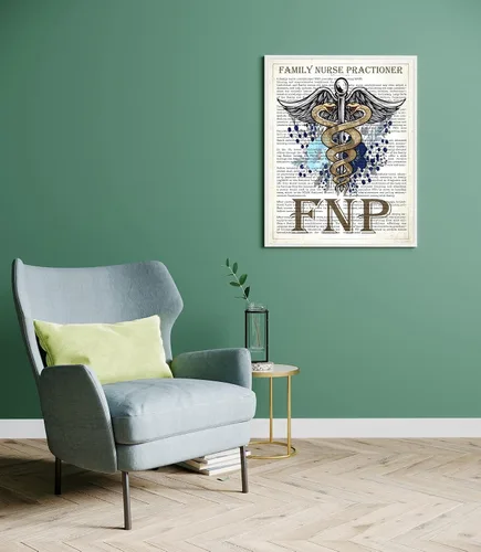 Vista 7 de Family Nurse Practitioner Gift, FNP Gift, Nurse Present, Nursing School Graduation Gift Idea, Medical School, FNP Office Decor, Wall Art