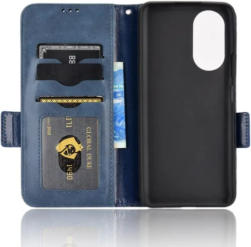 Vista 4 de Case for Honor X7 CMA-LX2 - Funda de piel con función atril y tapa para Honor X7, color azul