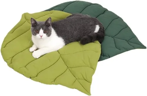 Vista 11 de Colchón de gato con forma de hoja, nido de gato, gato y perro, doble
