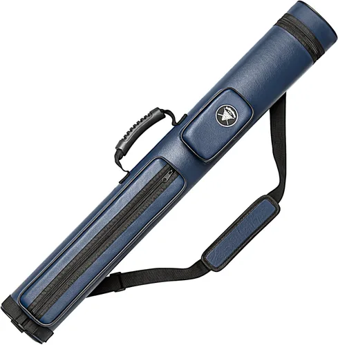 Vista 8 de Estuche para taco de piscina Adhafera, estuche duro 2 X 2 para palo de billar, hecho de accesorios de billar de cuero sintético Fit 2-Piece Cue Up