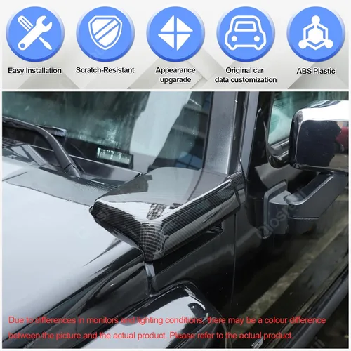 Vista 4 de Cubierta de ventilación de entrada de aire lateral del capó compatible con Hummer H3 2005-2009, decoración de entrada de aire lateral del capó Fibra