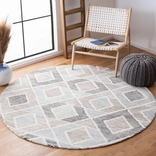 Vista 7 de SAFAVIEH Precious Collection - Alfombra de pasillo, 2 pies 6 pulgadas x 8 pies, azul y beige, hecha a mano, lana geométrica bohemia, ideal