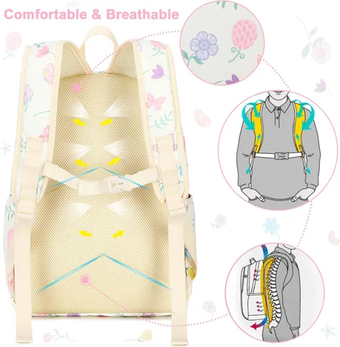 Vista 7 de CAMTOP Mochila para niños en edad preescolar para jardín de infantes, bolsa escolar para niños y niñas, 15.4"x 4.5"x 10.2"(H*W*L)