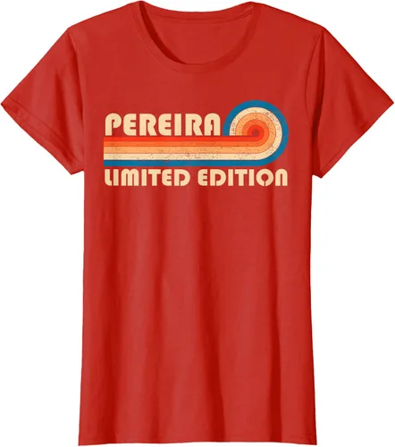 Vista 56 de PEREIRA - Camiseta vintage con apellido retro de los años 80 y 90, Negro