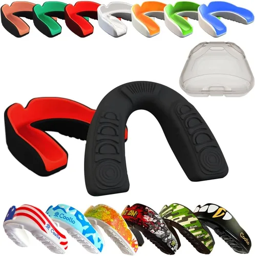 Vista 20 de Protector Bucal Hervir y Morder (Jóvenes y Adultos) DA Boquilla Deportiva de Ajuste Personalizado para Fútbol Americano, Hockey, Rugby, Lacrosse