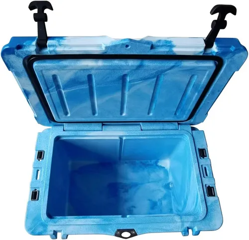 Vista 2 de BKC Enfriador aislado rotomoldeado de 20L/45L, enfriador de hielo de 3 días, hielera ideal para pesca, canotaje, barbacoa, camping, pincnic y otras