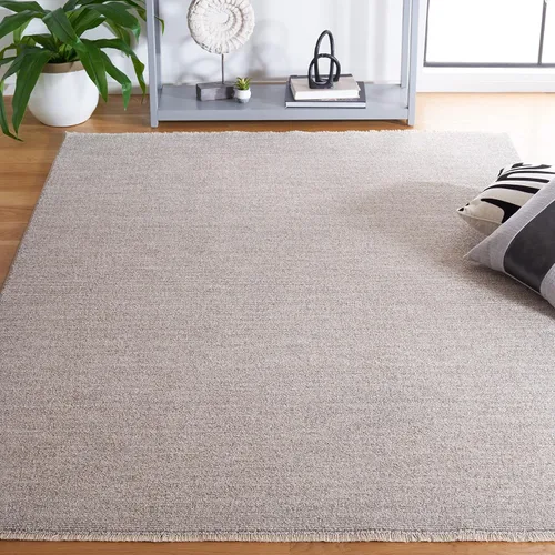 Vista 8 de SAFAVIEH Lasa Collection - Alfombra de área de 9 x 12 pies, color gris, diseño de flecos sólidos, no desprende pelusa y de fácil cuidado, ideal