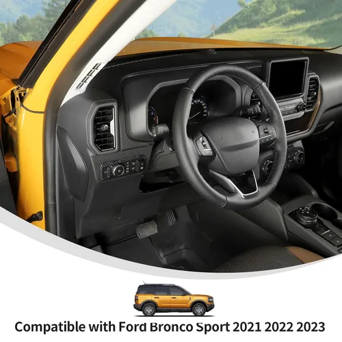 Vista 3 de Linskip Cubierta de control de faro compatible con Ford Bronco Sport 2021-2026, cubierta del panel del interruptor de los faros delanteros