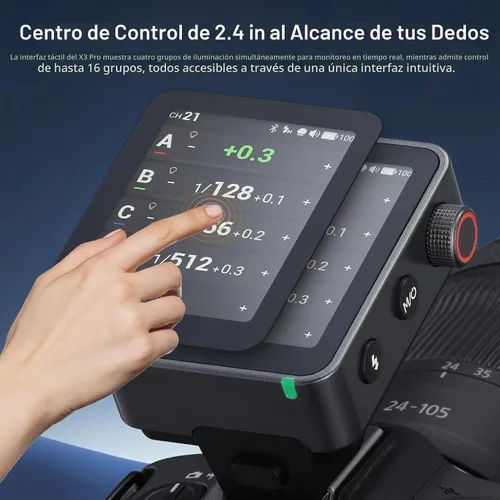 Vista 3 de Godox X3 Pro S - Transmisor de disparador de flash inalámbrico para Sony