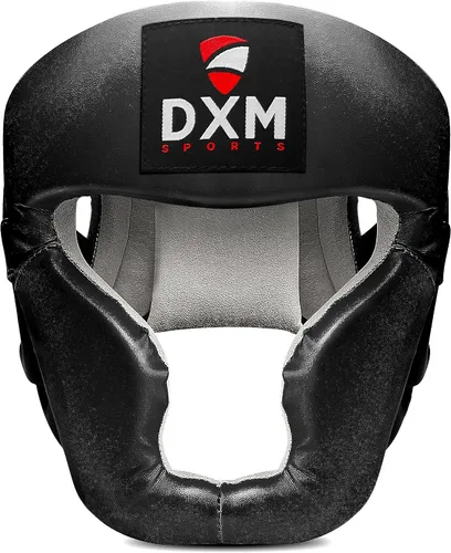 Vista 2 de DXM SPORTS Casco de boxeo para entrenamiento de MMA, Sparring Kickboxing, protector de cabeza de seguridad ajustable para Muay Thai, Karate