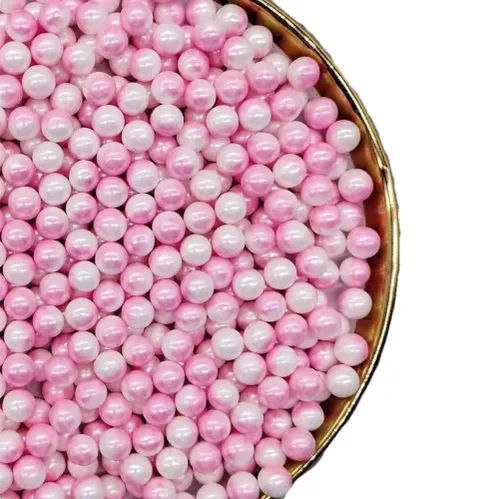 Vista 6 de Gránulos comestibles de perlas blancas y azules, chispas de pastel de Navidad, chispas de galletas, perlas de azúcar, perlas comestibles de 0.276