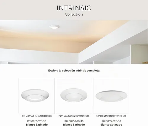 Vista 8 de Progress Lighting luz LED de montaje en superficie de 14 cm, colección Intrinsic, color blanco, P810012-028-30