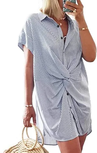 Vista 2 de xxxiticat - Blusa de manga corta con botones para mujer