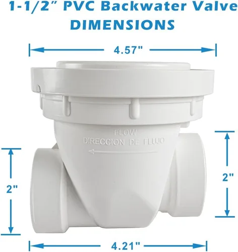 Vista 2 de HYDRO MASTER Válvula de remanso de PVC, (1-1/2 pulgadas)