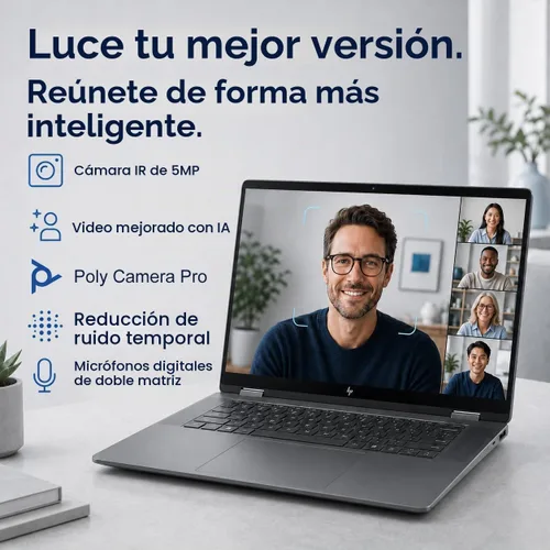 Vista 5 de HP OmniBook X Flip, portátil 2 en 1 de 16", Intel Ultra 7 256V, 16 GB, SSD