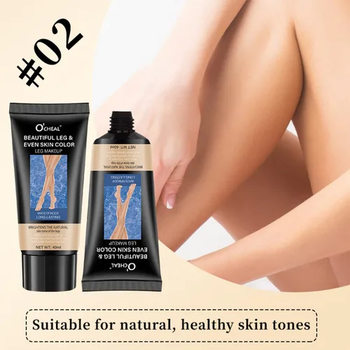 Vista 2 de Maquillaje de piernas impermeable sin transferencia, maquillaje para venas varicosas, cicatriz corporal para cubrir tatuajes, 2 piezas
