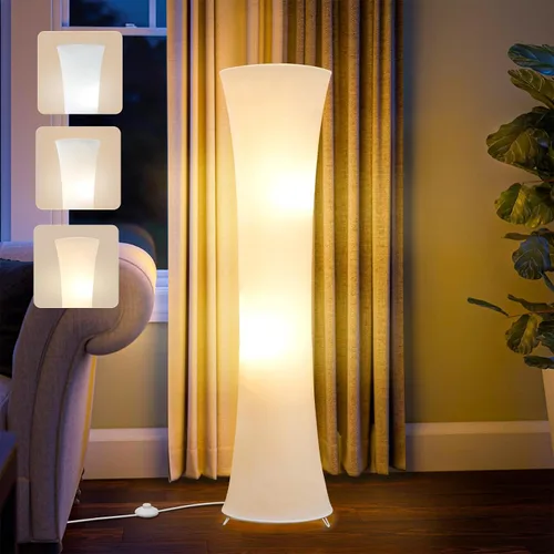Vista 12 de GyroVu Lámpara de pie para sala de estar, 47" Lámparas de pie de esquina de pie con temperatura de color ajustable, lámpara de pie de columna