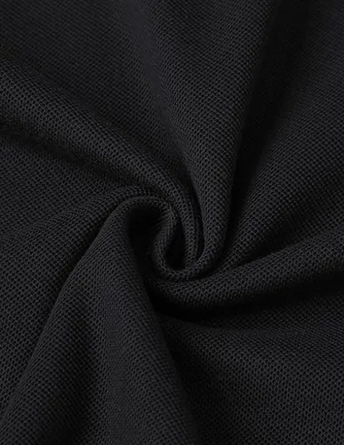 Vista 6 de LIUPMWE Camisas polo para hombre con bolsillo, elegante, a cuadros, de algodón, de manga corta, camisetas de golf
