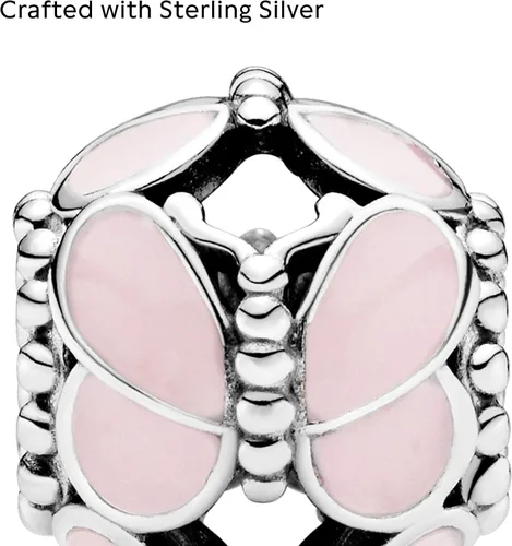 Vista 3 de PANDORA Joyería de mariposa rosa de plata de ley Metal Esmalte no aplica