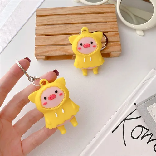 Vista 2 de Funda para Air Tag, linda funda de silicona de dibujos animados para AirTags Finder Tracker, paquete de 2