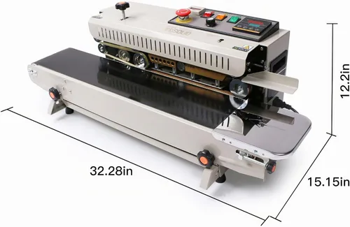 Vista 6 de U.S. Solid Máquina de sellado de sellador de banda de bolsa continua, sellador de banda horizontal automático con control de temperatura digital