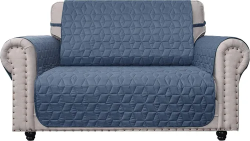 Vista 9 de Ameritex Funda de sofá biplaza, protector de muebles acolchado resistente al agua con parte trasera antideslizante para perros, niños y mascotas