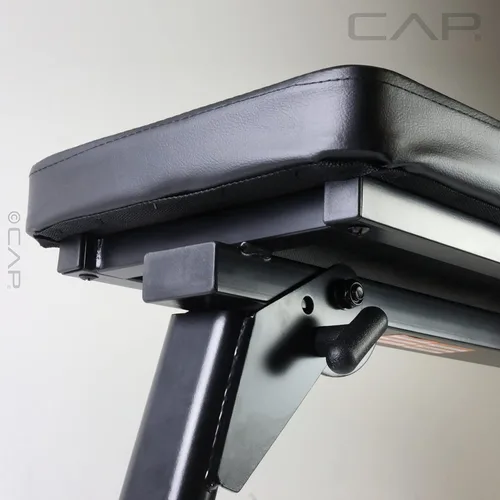 Vista 8 de CAP Barbell Strength - Banco plano plegable de alta calidad, color negro (FMIS-CS103F)