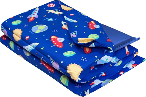 Vista 12 de Wildkin Funda de algodón para siesta para niñas, funda de repuesto suave con solapa cosida, se adapta a alfombrillas de vinilo de 1.5 pulgadas