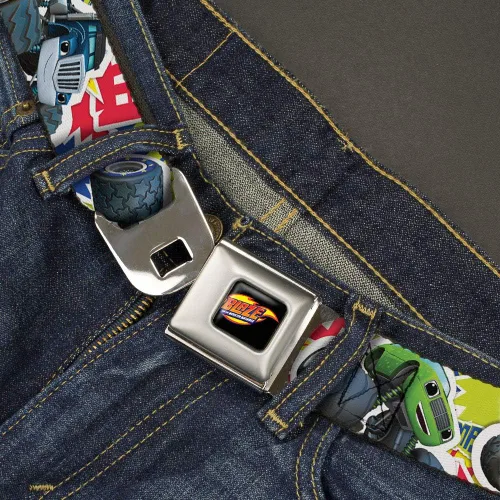 Vista 2 de Kids' Big Buckle-Down Seatbelt Belt Blaze 1.0" W, 20-36" L, Wide, Long