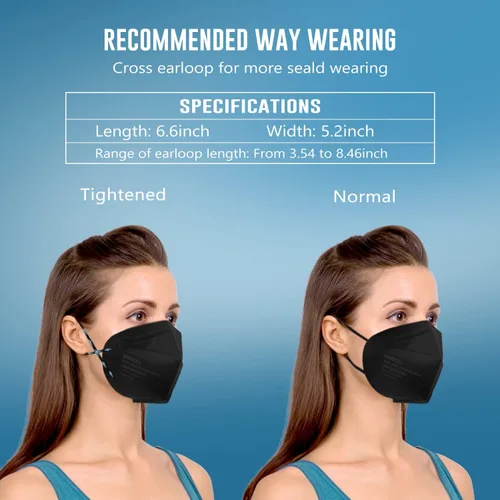 Vista 3 de WWDOLL KN95 Face Mask 25 Pack, 5-Layers Breathable Disposable KN95 Masks