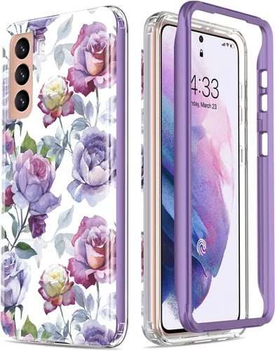 Vista 19 de ESDOT - Funda protectora para celular Samsung Galaxy S21, de grado militar, resiste caídas de 21 pies (probado), con diseños modernos, para niñas