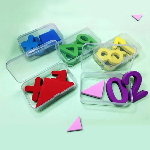 Vista 7 de 18 unidades (3 tamaños), caja rectangular de plástico transparente con tapa para artículos, píldoras, hierbas, productos para bebés, cuentas, joyas