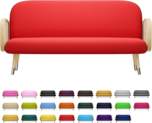 Vista 22 de MoNiBloom Funda para futón de tamaño Queen, elástica, sin brazos, funda para sofá sin brazos, protector de muebles, duradera y lavable, con Cereza