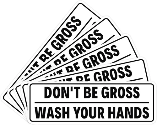 Vista 38 de Letrero de puerta o pared con texto en inglés "Don't Be Gross ("No seas gros") con texto en inglés "Don't Be G
