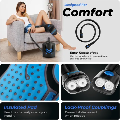 Vista 8 de REATHLETE MEDIFROST Máquina de terapia de frío Rodillera y hombro ajustable Máquina de hielo portátil de circulación fácil de usar