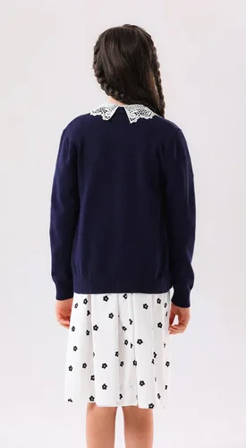 Vista 5 de SMILING PINKER cardigan de cuello redondo para niñas