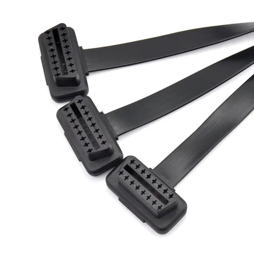 Vista 2 de iKKEGOL OBD2 OBDII 1 a 3 Perfil ultra bajo 16 pines macho a hembra Cable divisor Y Cable de extensión de diagnóstico 50 cm / 20