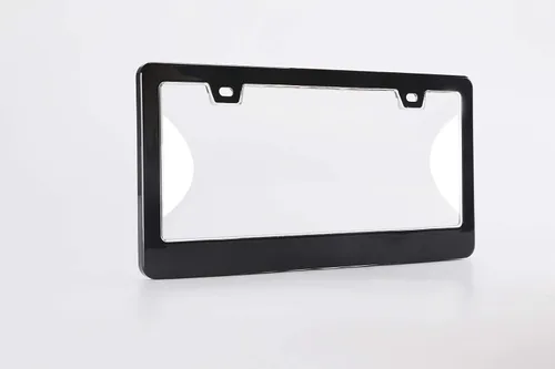 Vista 5 de Juego de 2 cubiertas para matrículas de automóvil, con diseño de burbuja, para placas estándar de EE. UU., cubierta irrompible con marco, funda Negro