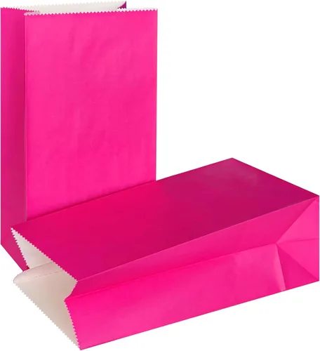 Vista 10 de Bolsas de papel de color brillante mini KEYYOOMY, bolsas de fiesta negras, bolsitas de papel para regalos de fiesta pequeña, bolsa de almuerzo