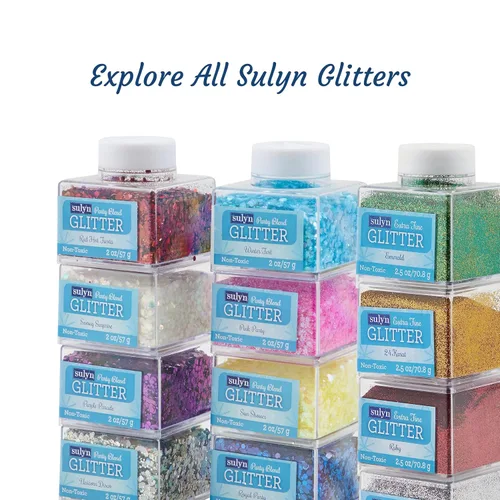 Vista 8 de Sulyn de 2 onzas. Apilador Glitter – Tarro Cristal Diamante