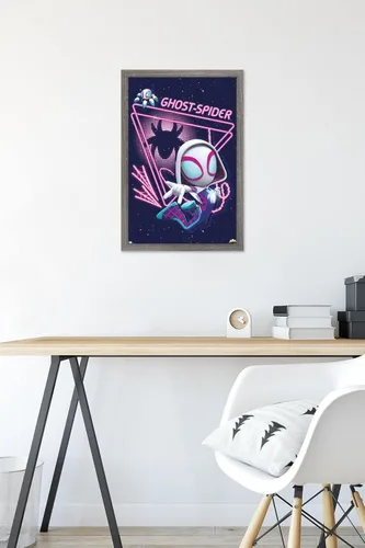 Vista 6 de Trends International Marvel Spidey And His Amazing Friends - Póster de pared de araña fantasma, 22.4 pulgadas de largo x 14.7 pulgadas, versión